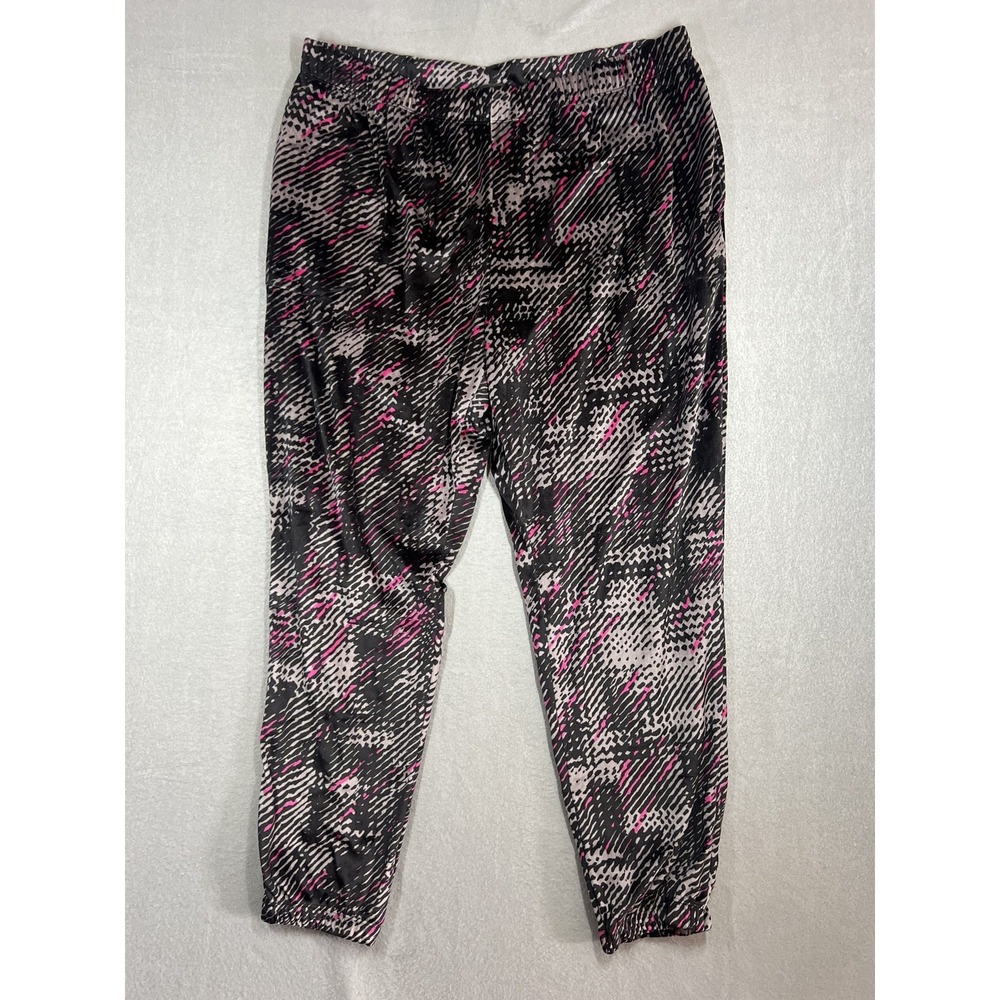 Simply Vera Vera Wang Women's L Activewear Jogger Pants Black Gray Pink Animal